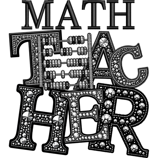 Math Teacher Bling Design Graphic Product