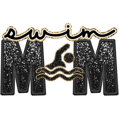 Sparkling MM Swim Design Iron-On Patch