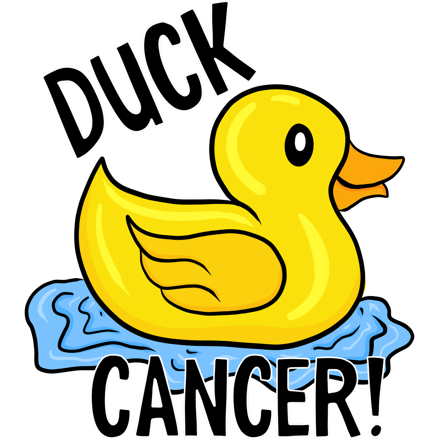 Duck Cancer Cute Motivational Graphic-Shirt