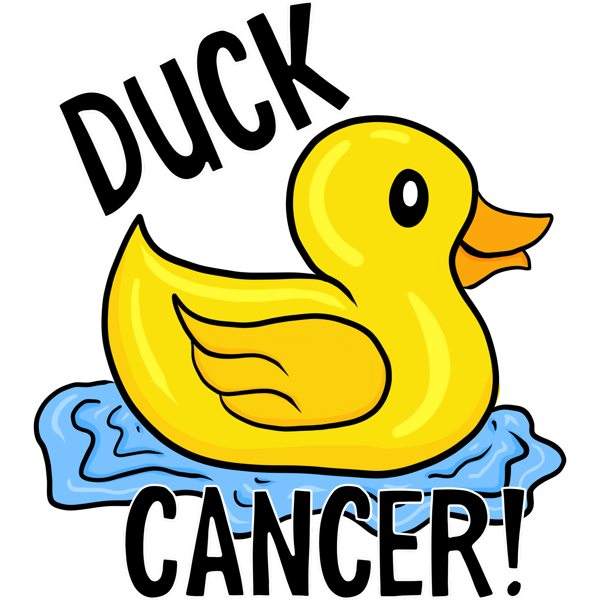 Duck Cancer Cute Motivational Graphic-Shirt