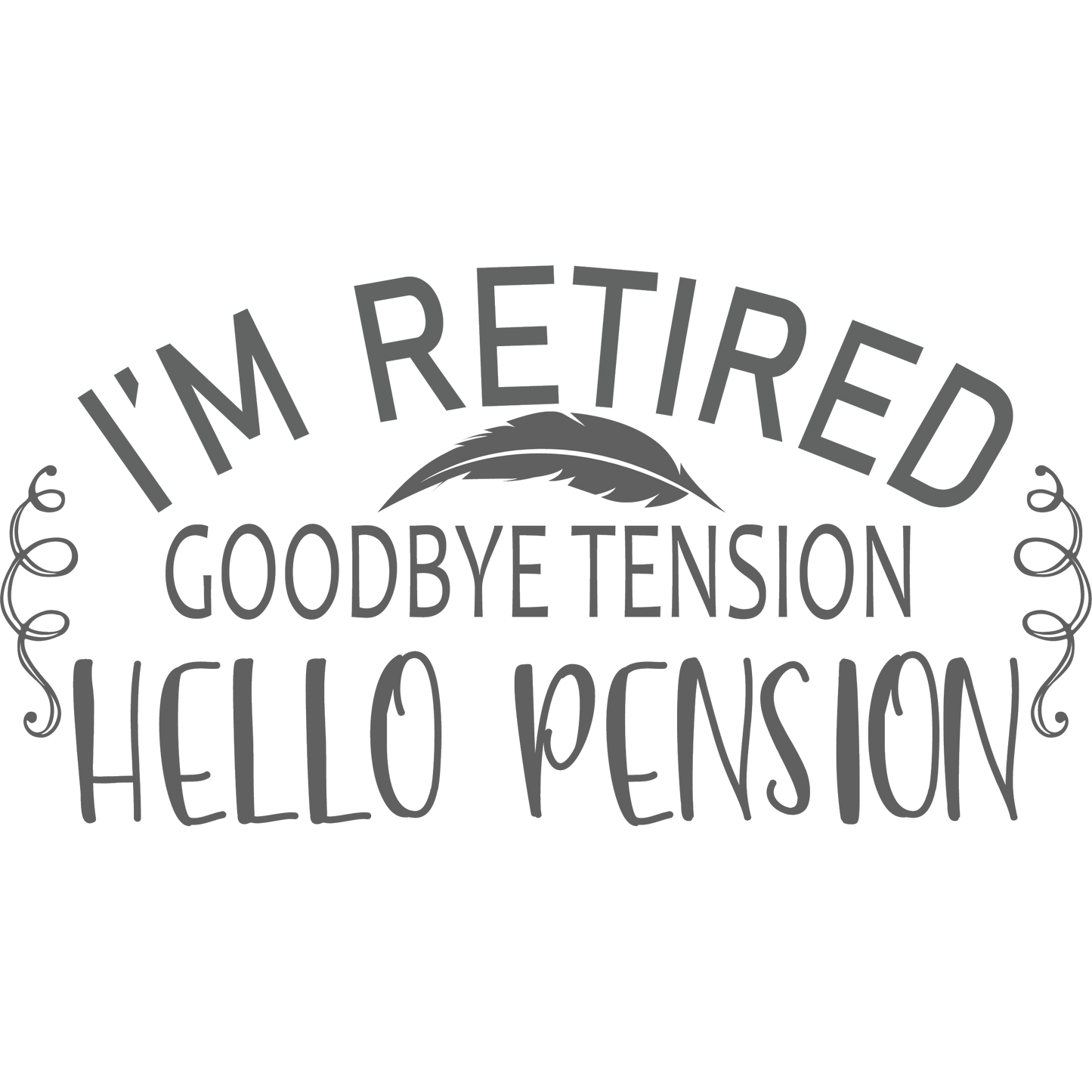 I'm Retired Goodbye Tension Hello Pension product