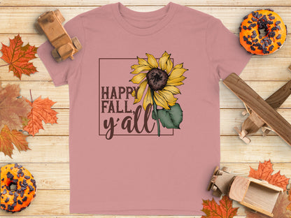 Happy Fall Y'all Sunflower Graphic T-Shirt