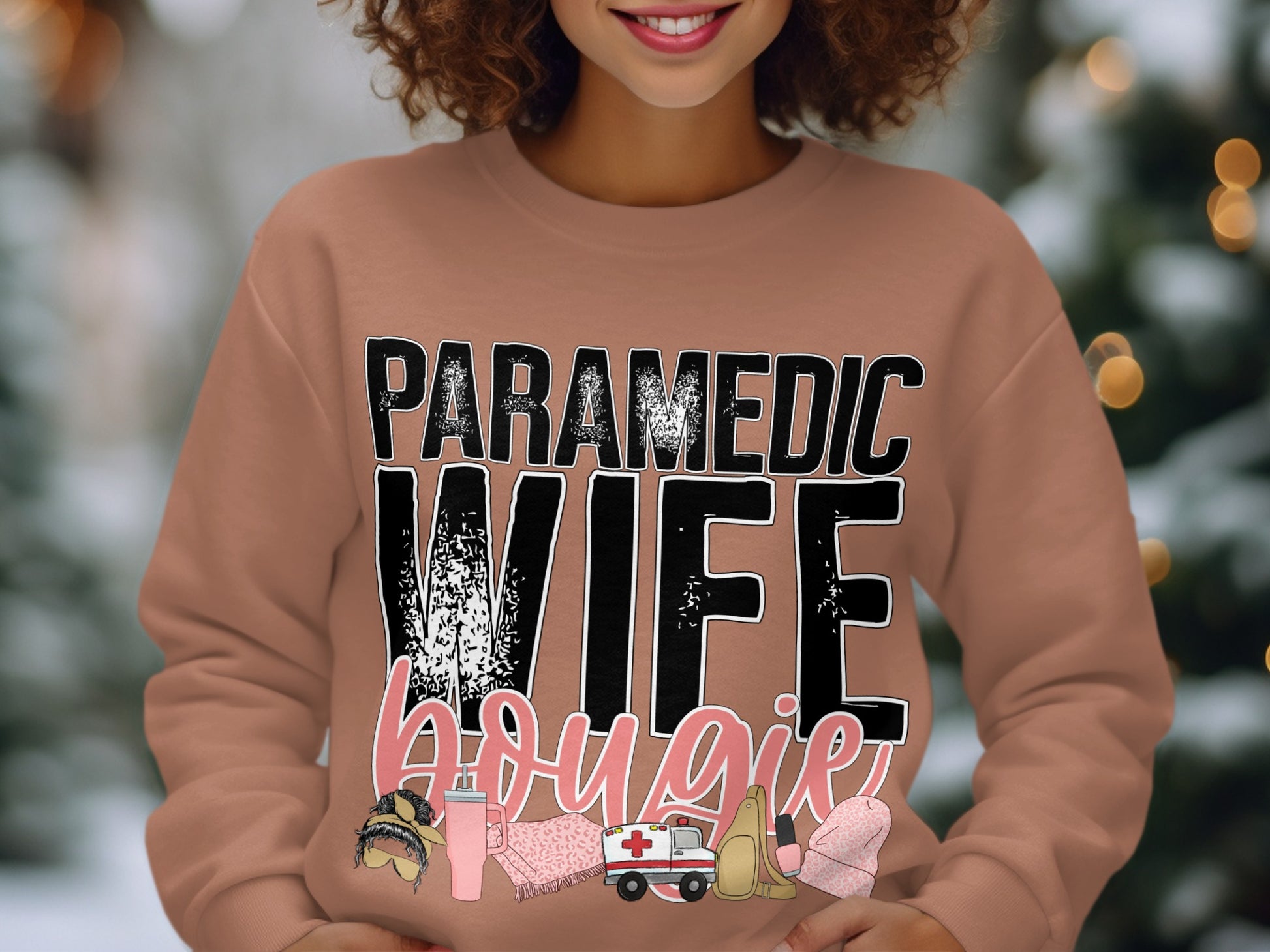 Paramedic Wife Bougie Unique Holiday Sweatshirt