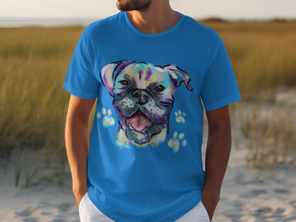 Colorful Dog Illustration Graphic T-shirt