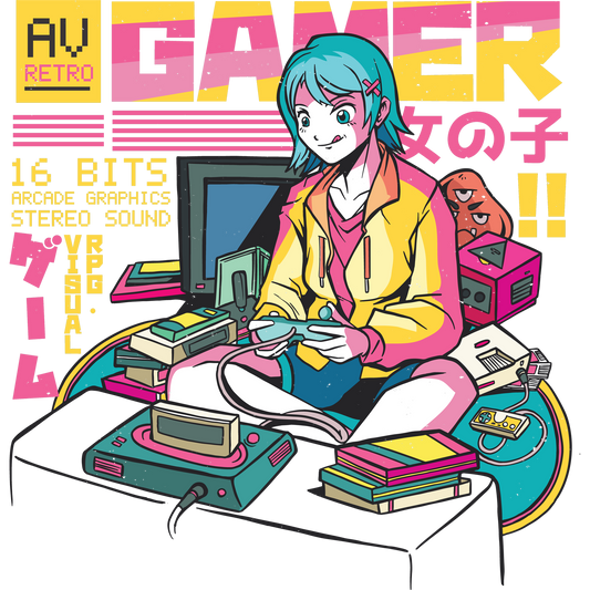 Retro AV Gamer Visual 16 Bits Arcade Graphics Product