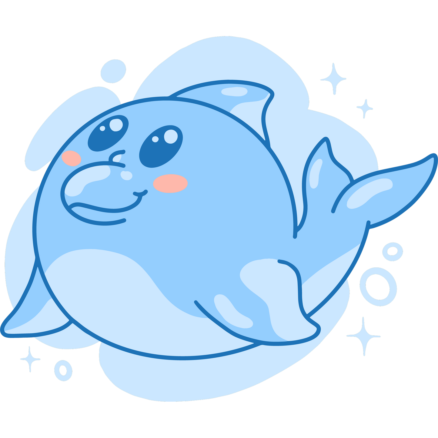 Adorable Whale-Themed Cartoon Graphic Design