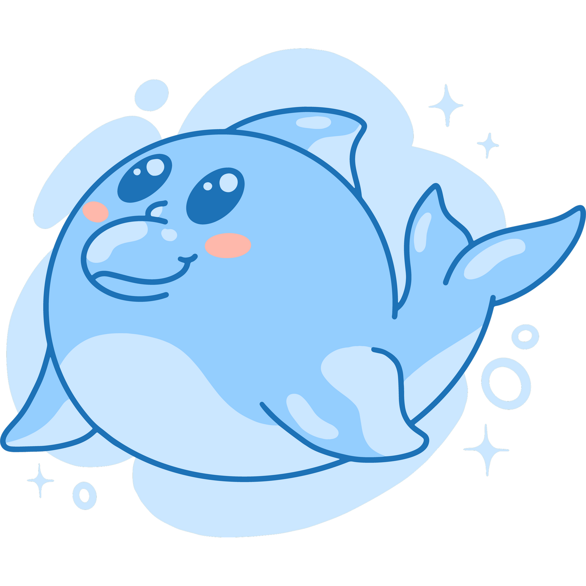 Adorable Whale-Themed Cartoon Graphic Design