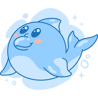 Adorable Whale-Themed Cartoon Graphic Design