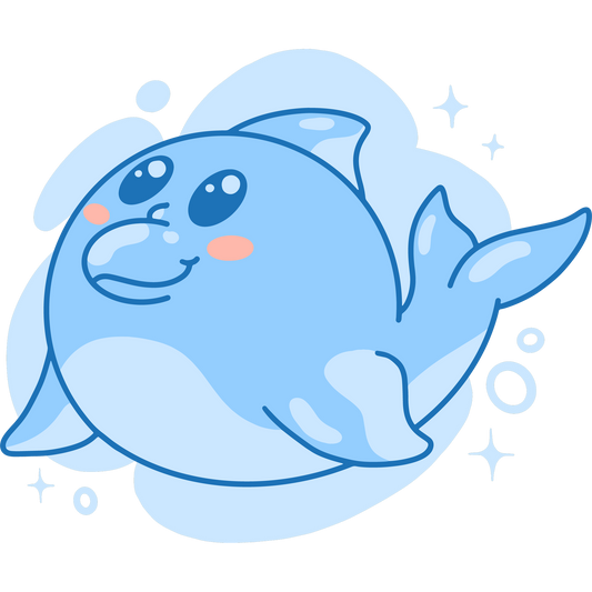Adorable Whale-Themed Cartoon Graphic Design