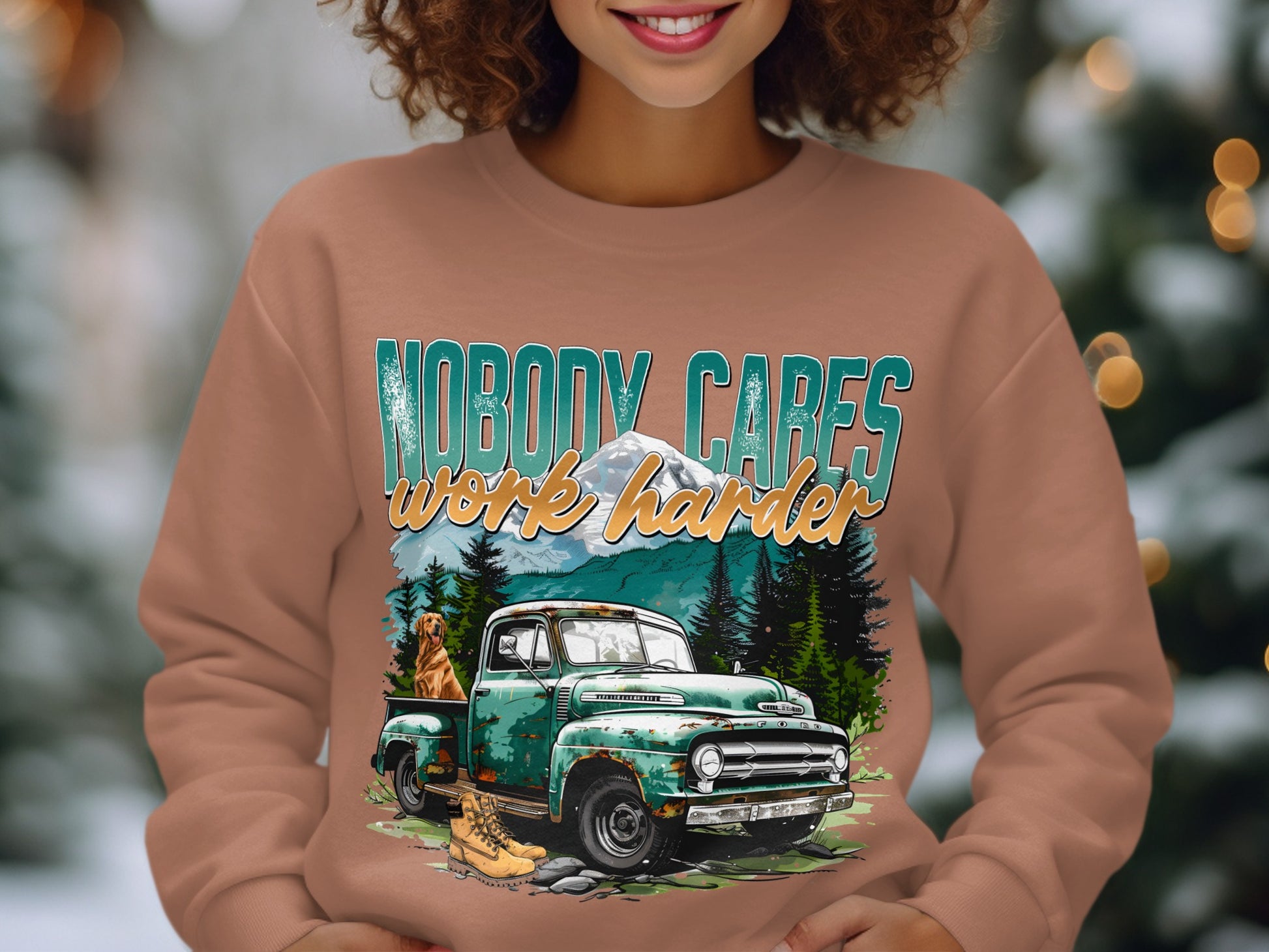 Nobody Cares Work Harder Sweatshirt for Retro Style