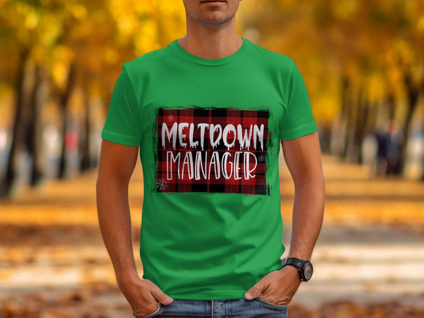 Meltdown Manager Fun Green T-shirt for Humorous Style