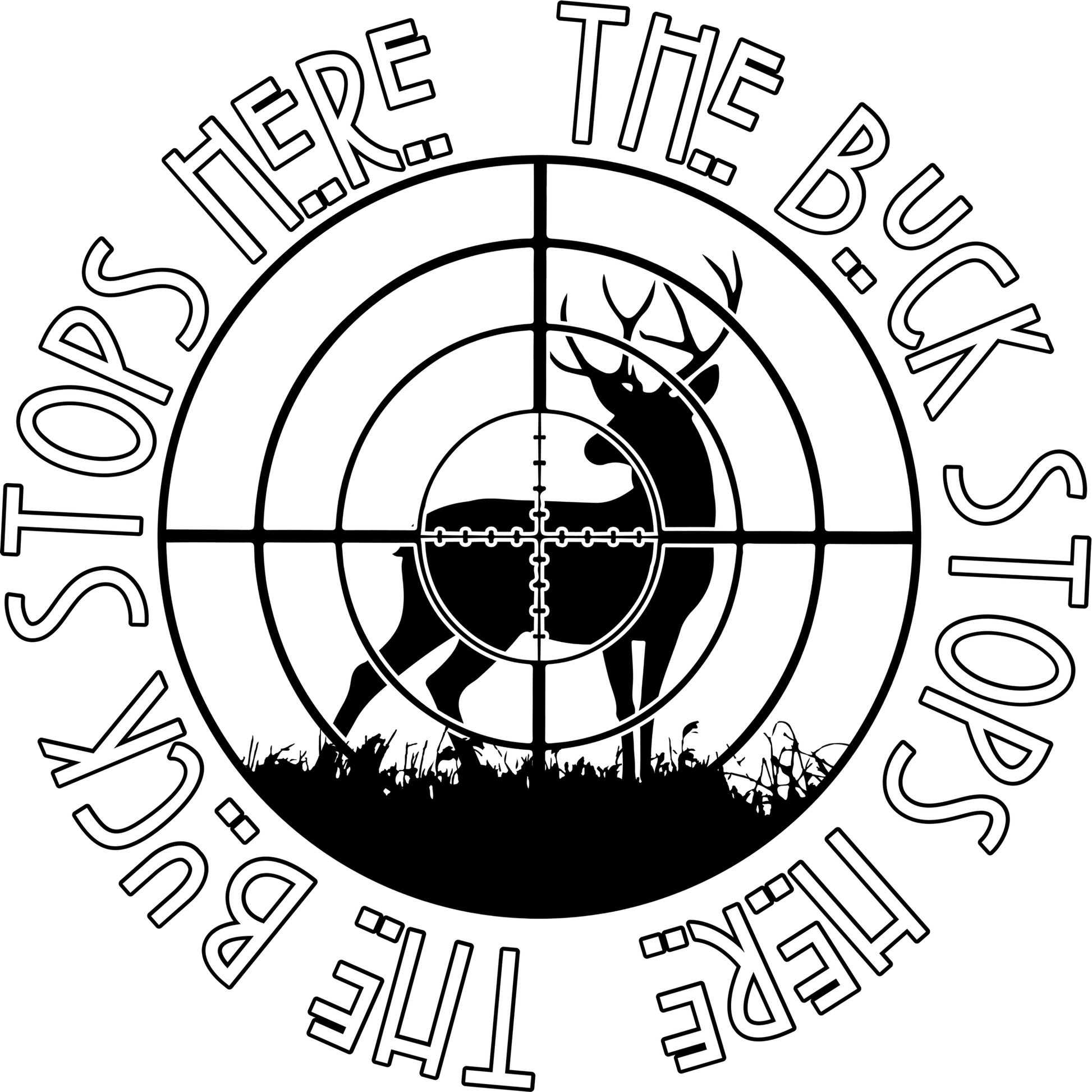 The Buck Stops Here Deer Hunting Target Wall Art Product