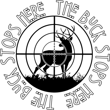 The Buck Stops Here Deer Hunting Target Wall Art Product