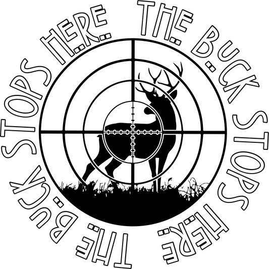 The Buck Stops Here Deer Hunting Target Wall Art Product