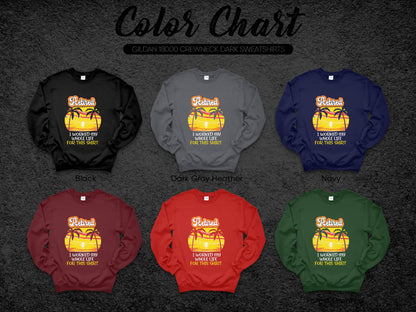 Relaxed Retired Fun Graphic Text Crewneck Sweatshirt