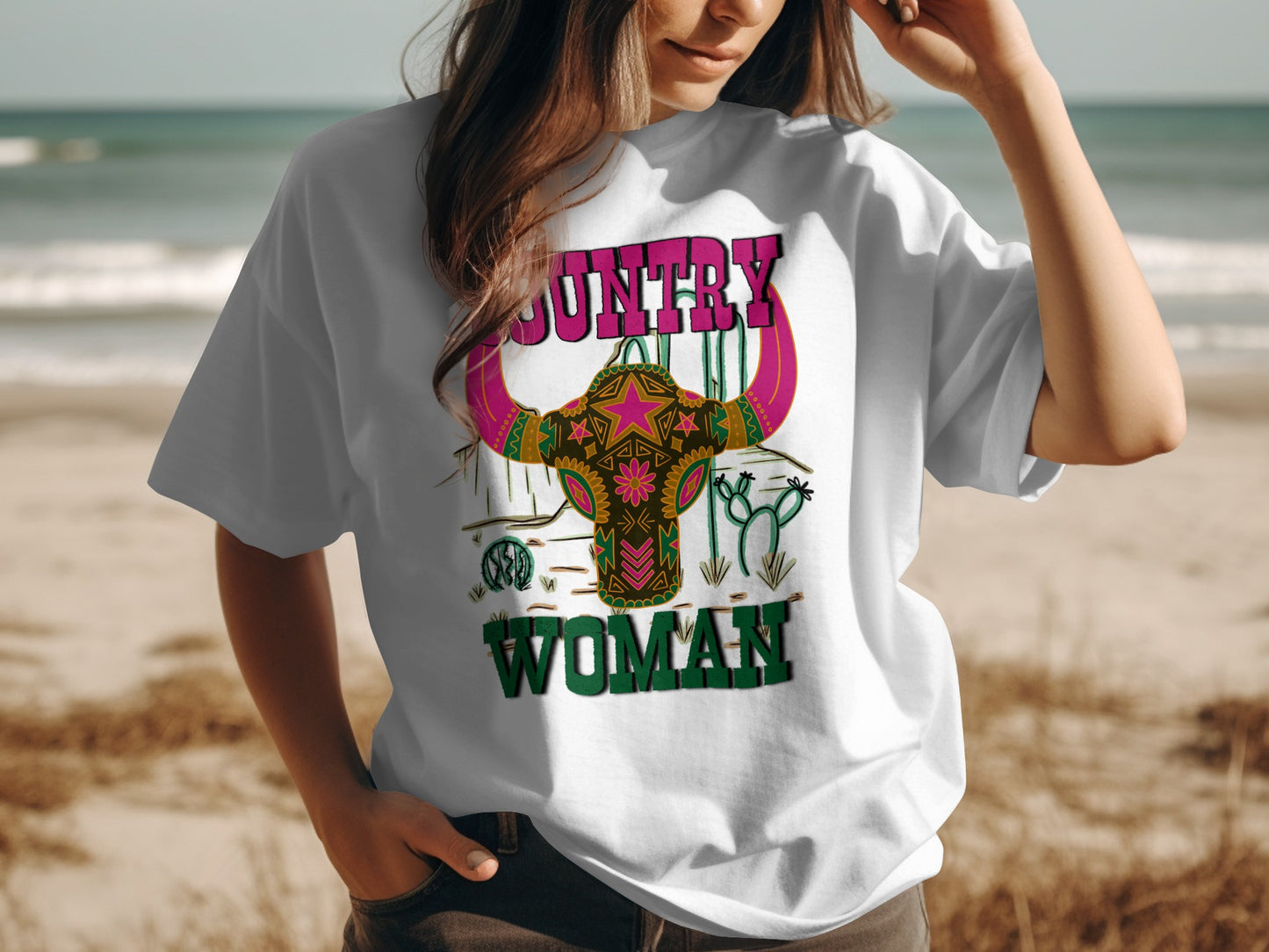 Country Woman Graphic T-Shirt Fashion Statement