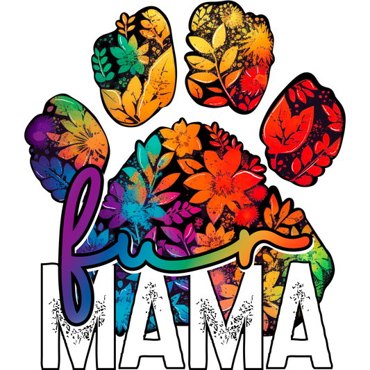 Colorful Floral Fun Mama Paw Design product