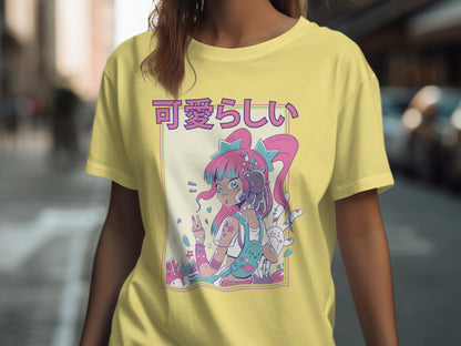 Adorable Artistic Anime Graphic Tee Shirt