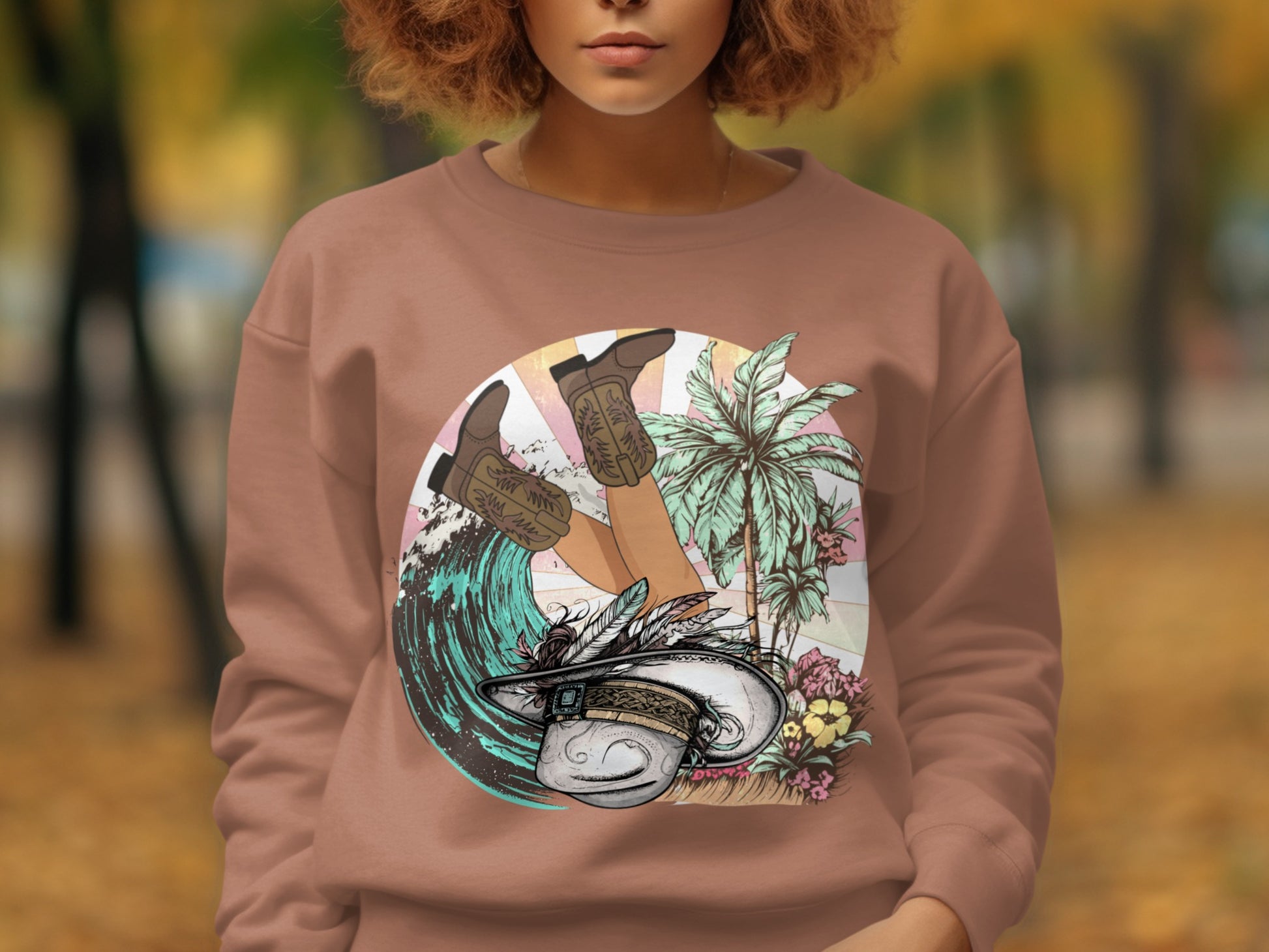 Tropical Adventure Graphic Sweatshirt