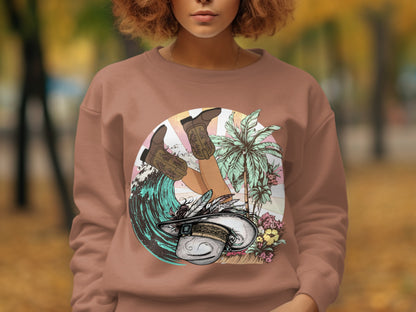 Tropical Adventure Graphic Sweatshirt