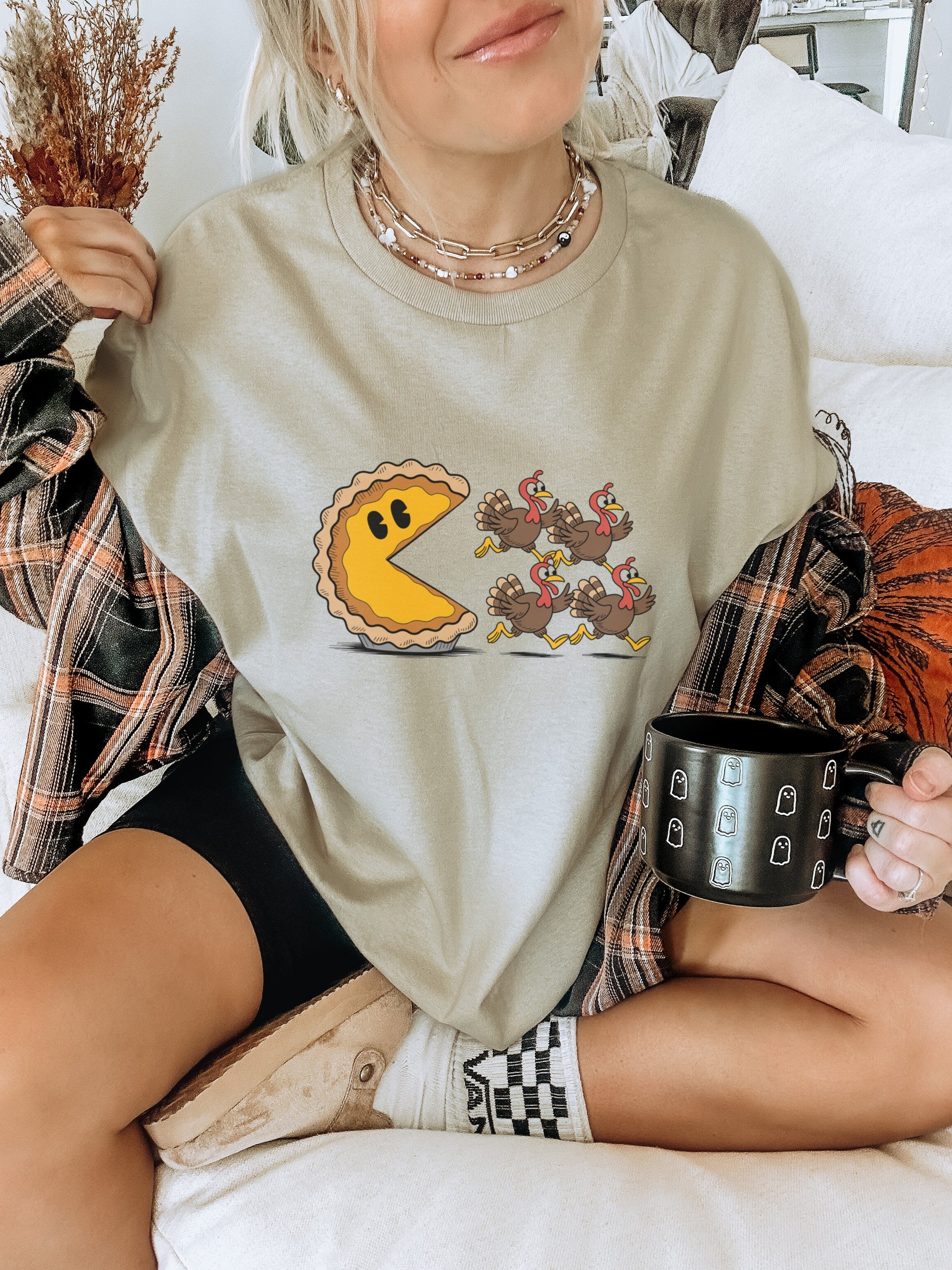 Fun Graphic Tee Featuring Retro Pac Man Design