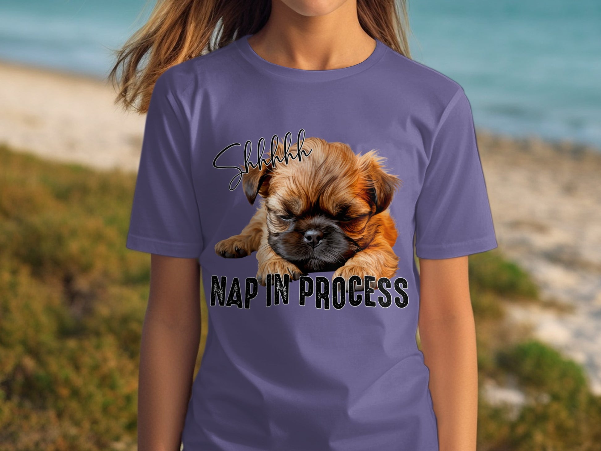 Shhhhhh Nap In Process Cute Sleeping Puppy Shirt