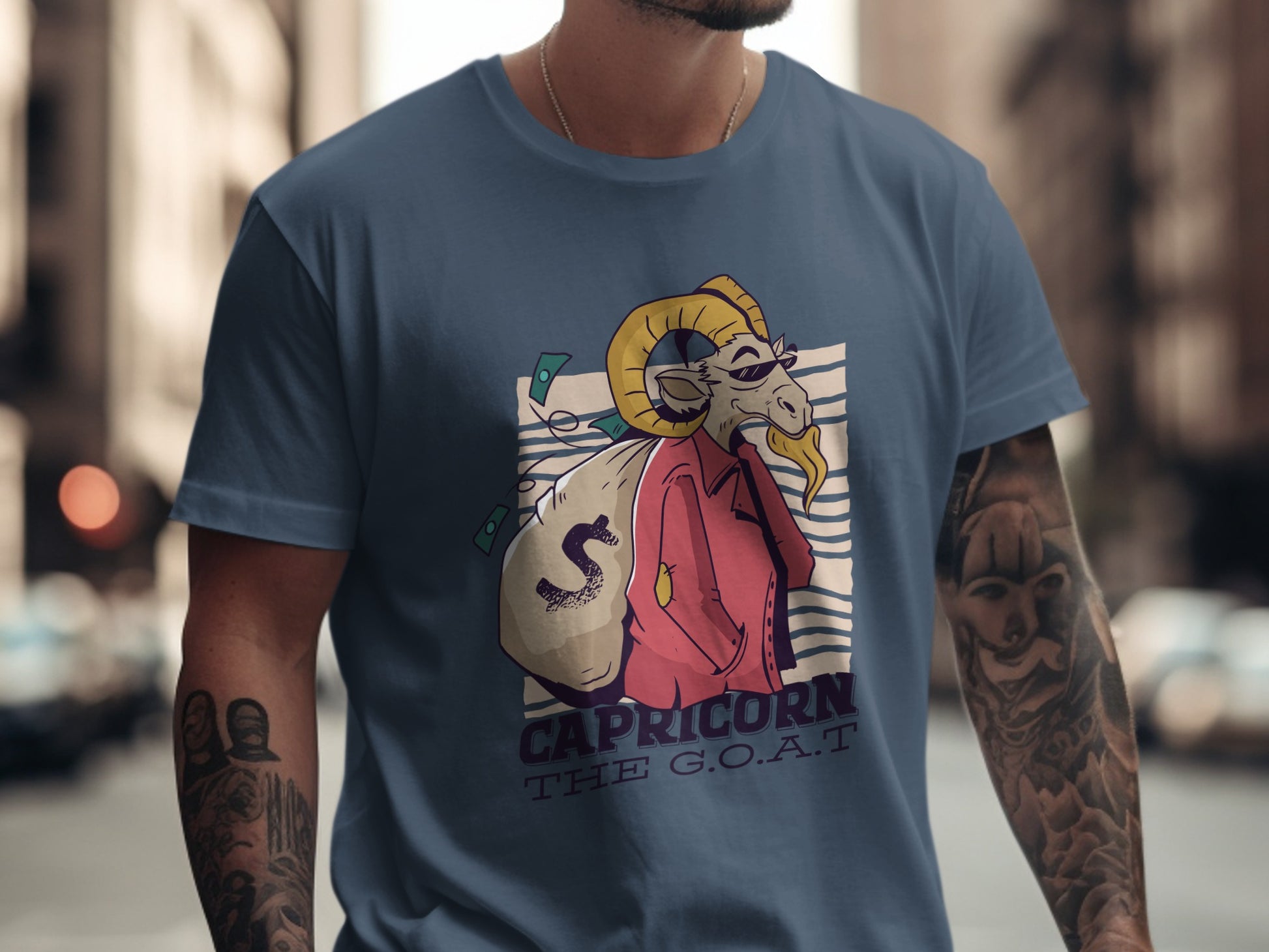 Capricorn The G.O.A.T Graphic T-Shirt for Zodiac Fans