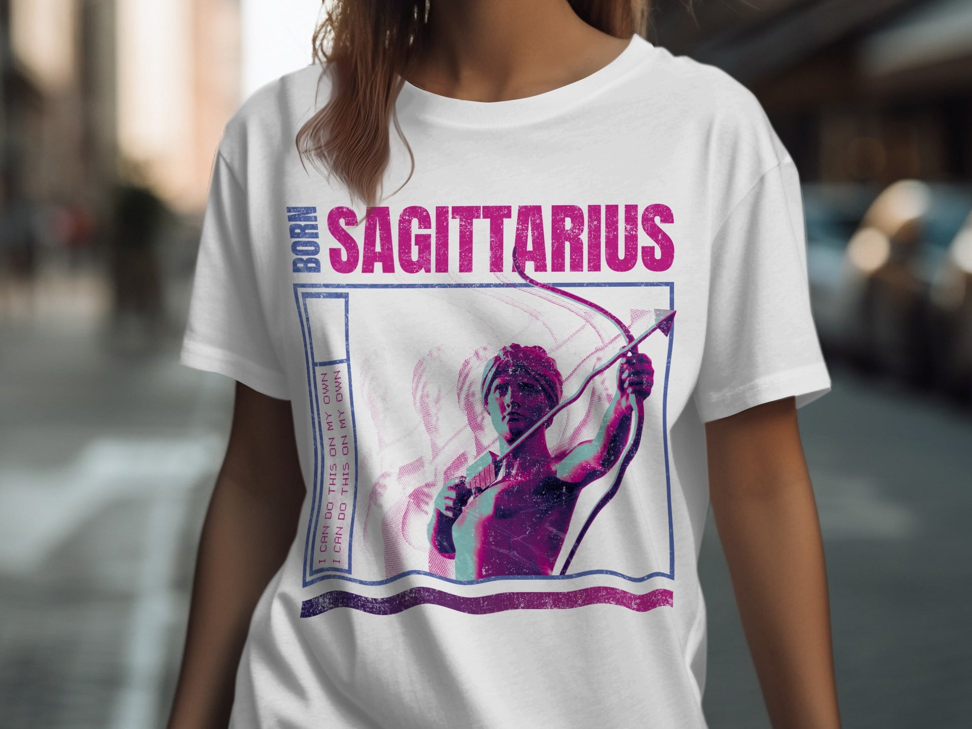 Born Sagittarius Graphic T-Shirt Urban Style