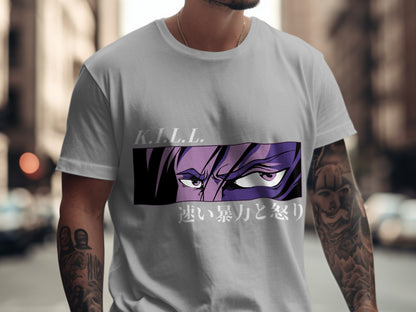 Anime Eyes Graphic K.I.L.L. Shirt for Adults