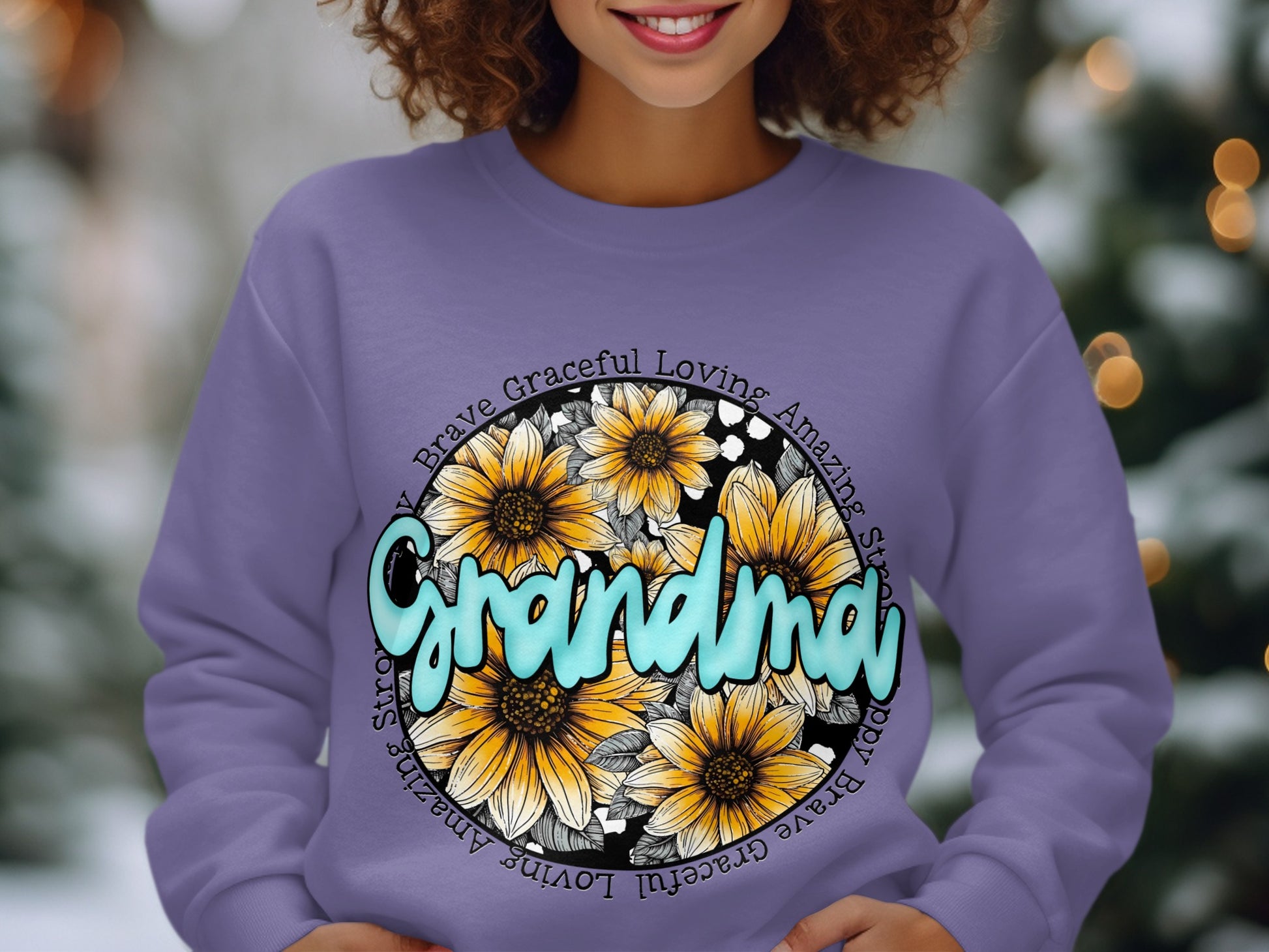 Brave Graceful Loving Amazing Strong Grandma Sweater