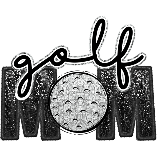 Golf Mom Text Golfing Glitter Design Product