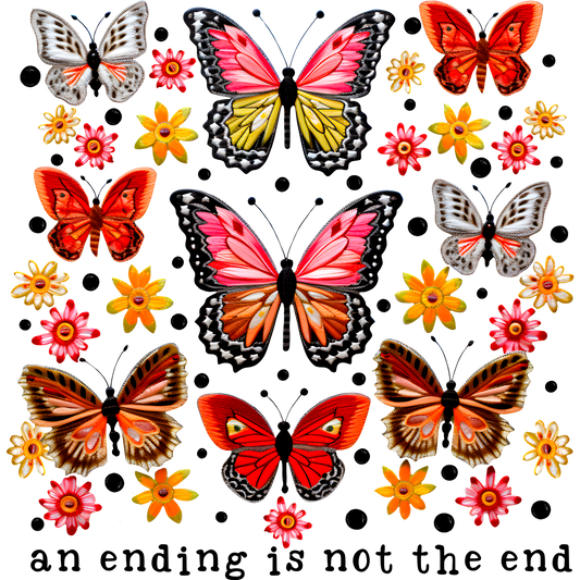 Colorful Butterfly Collection An Ending Is Not The End