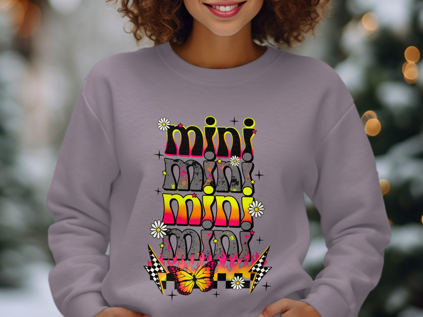 Retro Inspired Colorful Mini Design Sweatshirt