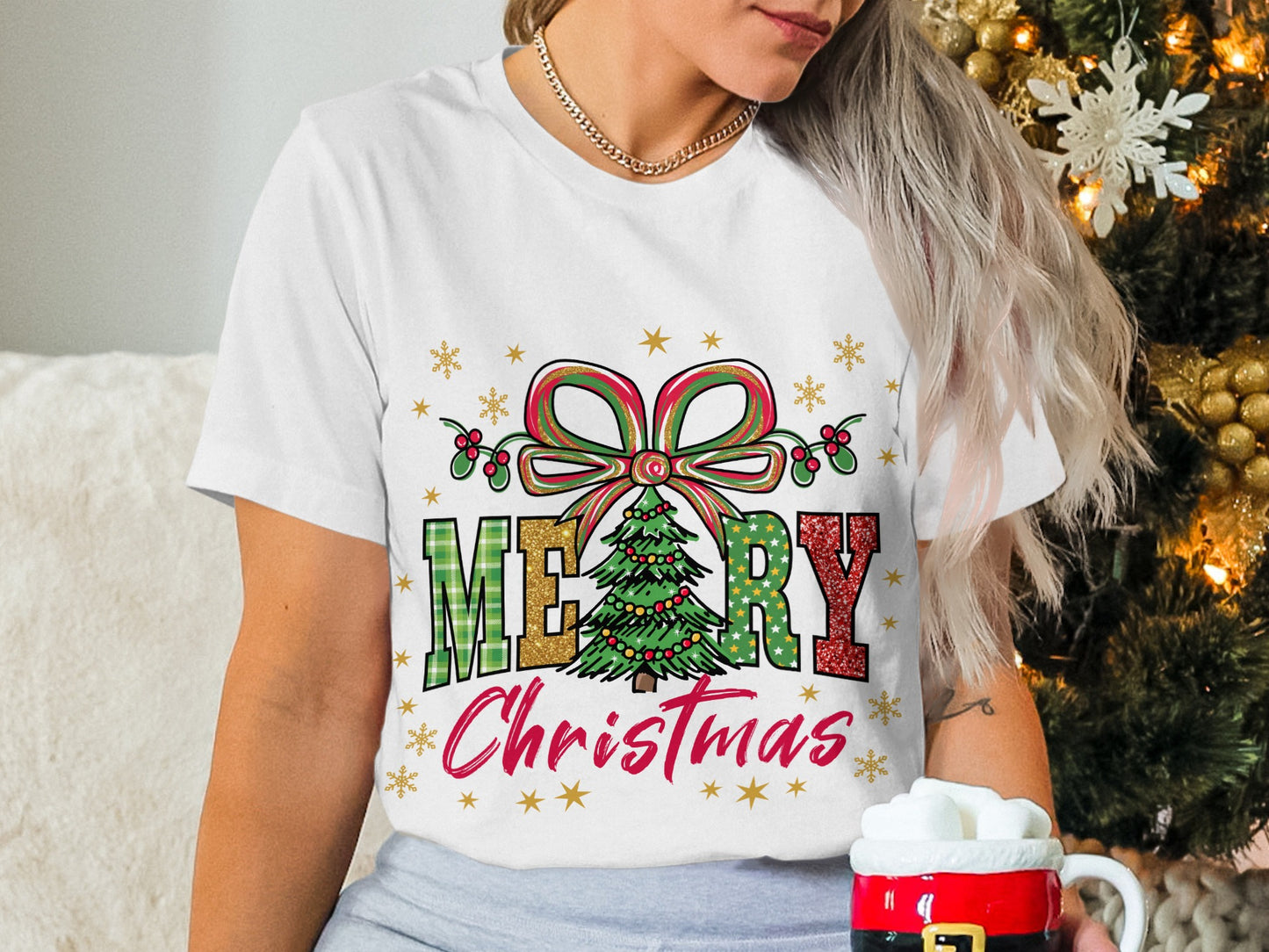 Festive Merry Christmas Holiday Graphic Tee product