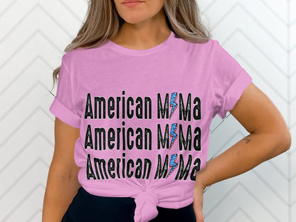 American MAMA Lightning Bolt Graphic Shirt