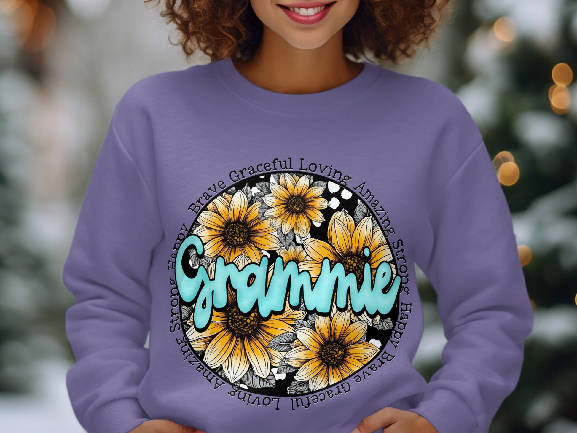 Grammie Sunflower Design Loving Amazing Happy Product