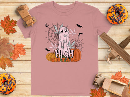 High on Fall Ghost T-shirt Halloween Apparel
