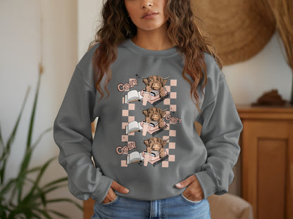 Cozy Graphic Sweatshirt Reading Dog Design product type