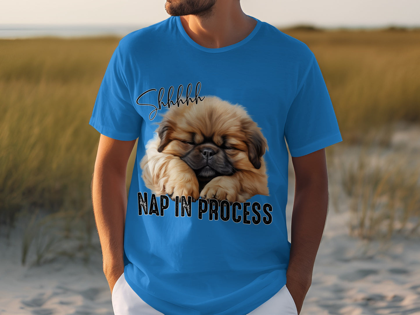 Shhhhh Nap in Process Funny Puppy T-shirt