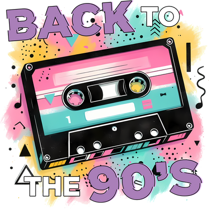 Retro Back to the 90's Cassette Tape Design