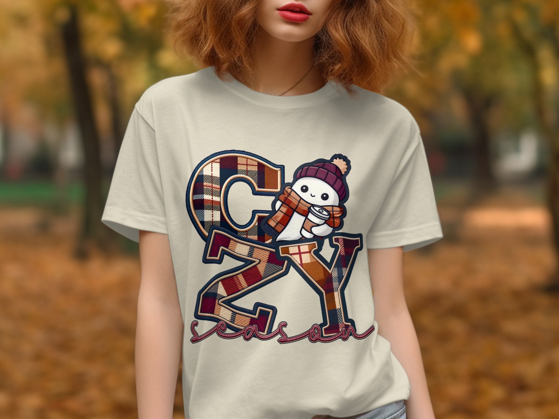 Cozy Cartoon Graphic Tee for Women