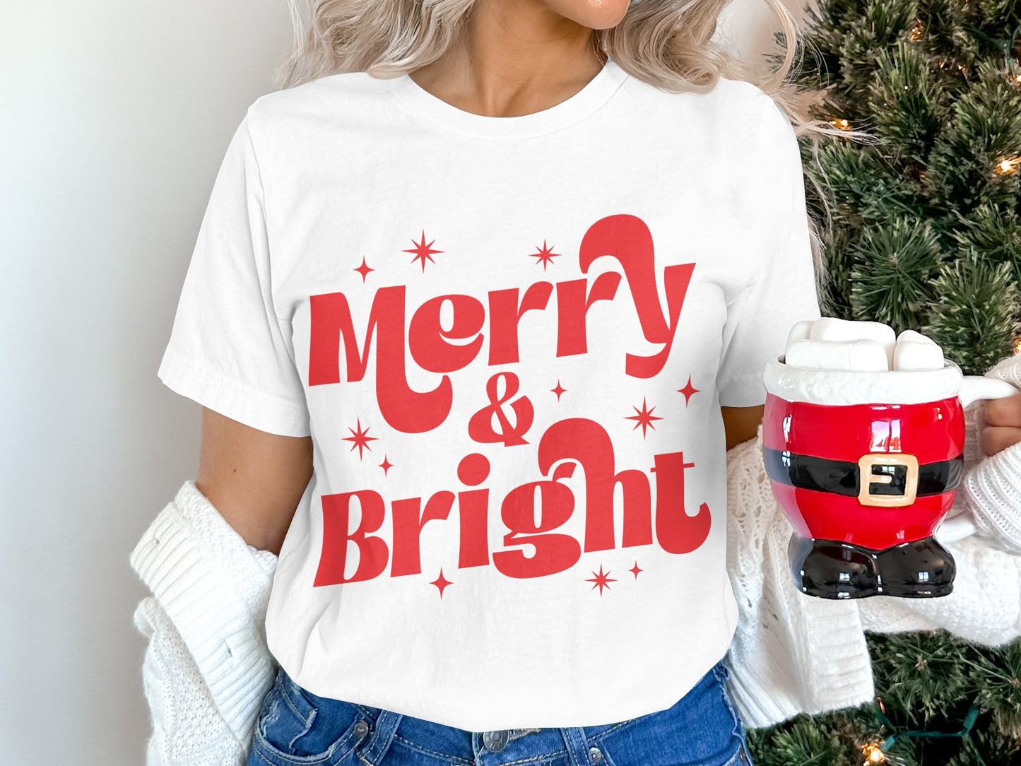 Merry and Bright Christmas Holiday Shirt