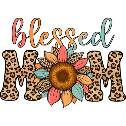 Blessed Mom Leopard Print Floral Art product type