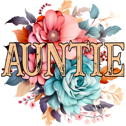 Auntie Floral Art with Colorful Flower Bouquet Decor