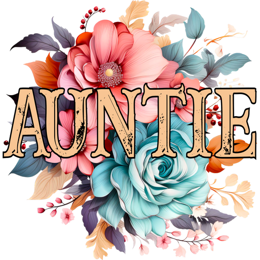 Auntie Floral Art with Colorful Flower Bouquet Decor