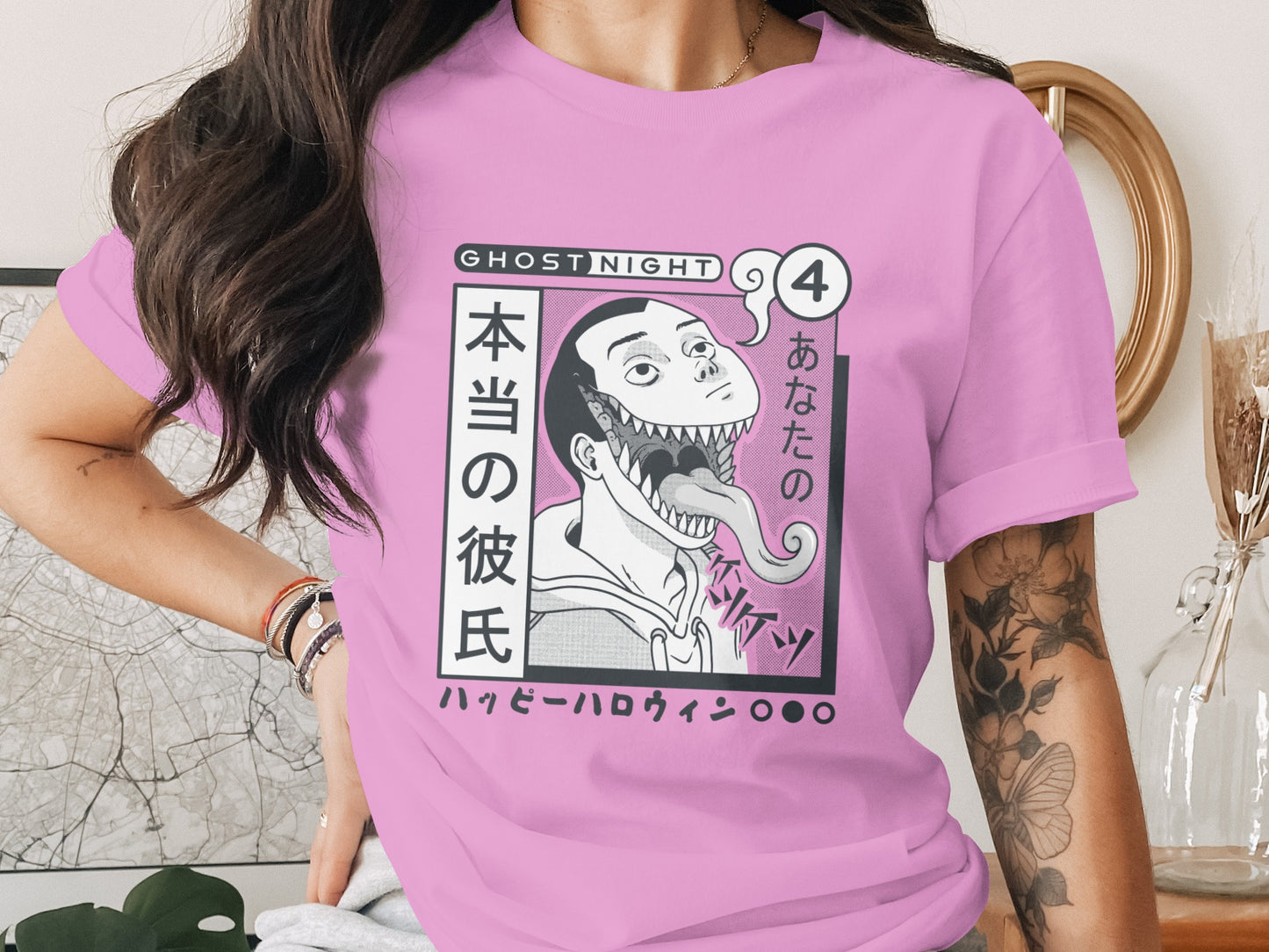 Ghostnight Manga Art T-Shirt for Anime Fans