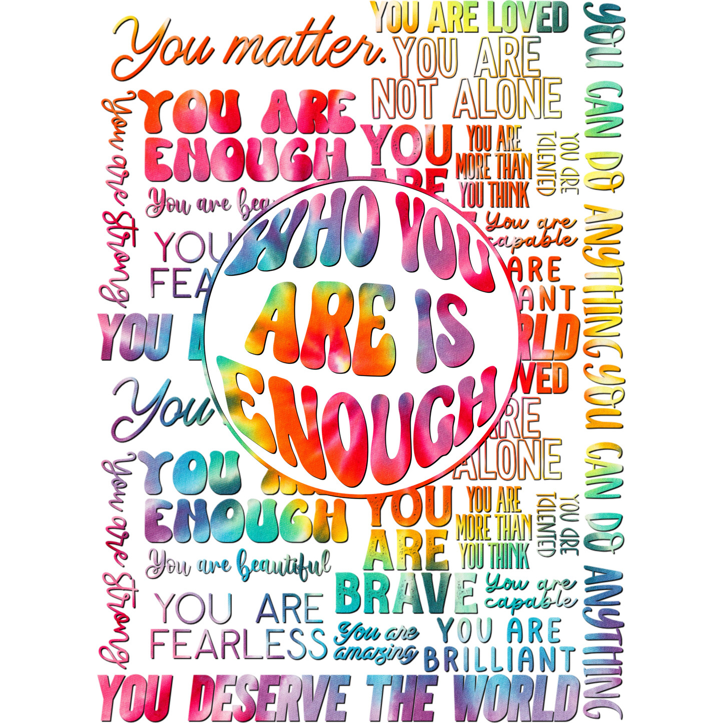 Inspirational Motivational You Are Enough Poster