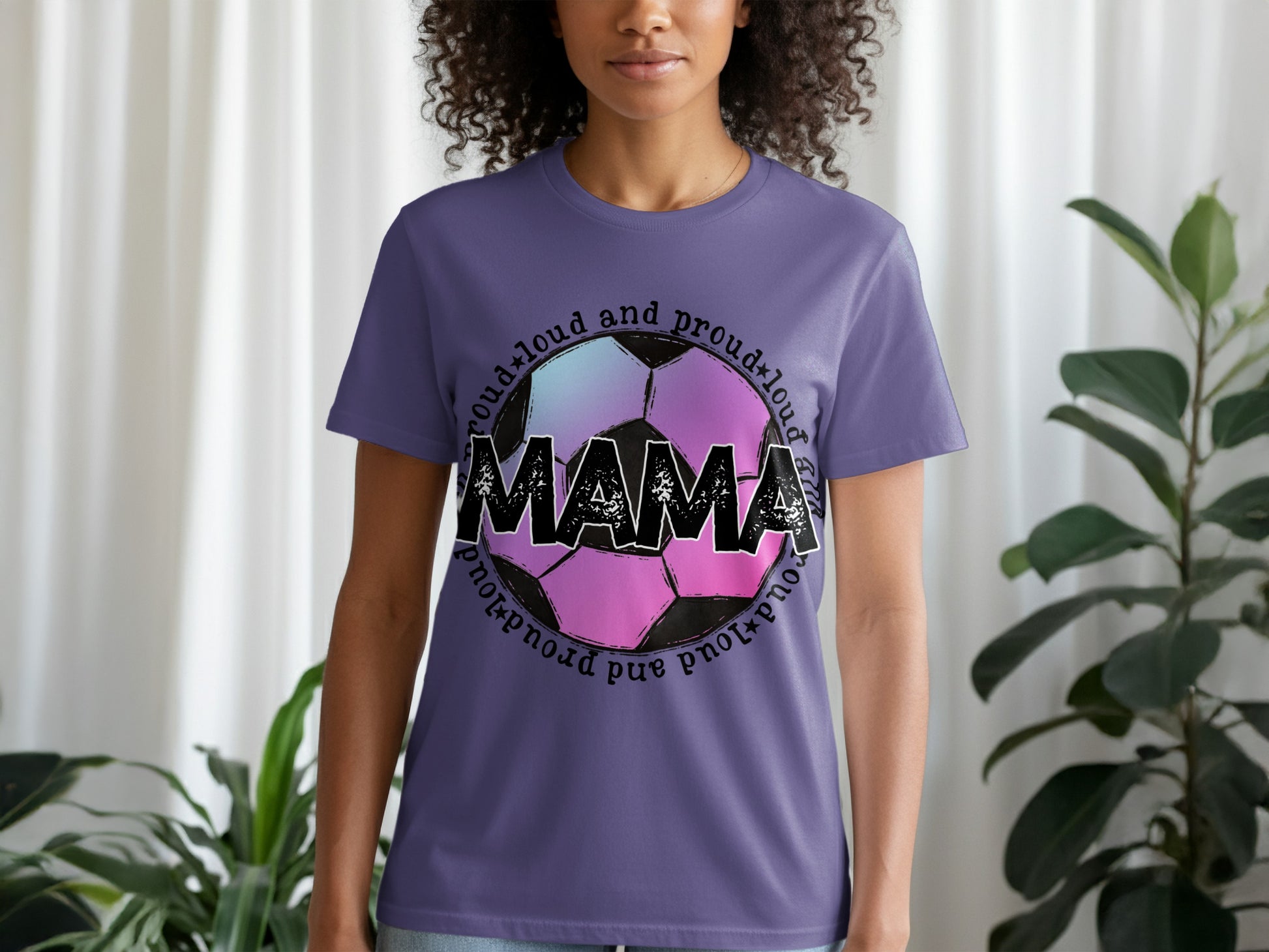 Proud Mama Soccer Fan Tee Celebrates Moms in Sports