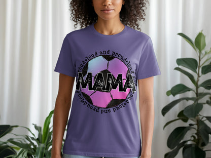 Proud Mama Soccer Fan Tee Celebrates Moms in Sports