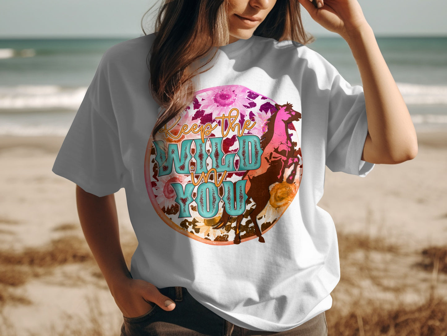 Keep the Wild in You Colorful Graphic T-shirt